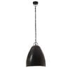 vidaXL Candeeiro suspenso industrial redondo 25 W 32 cm E27 preto