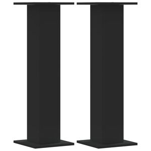 vidaXL Suportes de colunas 2 pcs 30x30x95 cm derivados madeira preto