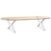 vidaXL P&eacute;s para mesa de centro 2 pe&ccedil;as, branco, 50x(30-31,3) cm, a&ccedil;o