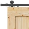 vidaXL Porta de correr com ferragens 90x210 cm madeira de pinho maci&ccedil;a