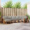 vidaXL Conjunto de Sof&aacute;s para Exterior 7 pcs Cinza Natural e Claro