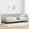 vidaXL Estrutura de Cama de Canto Cinzento-claro 90 x 190 cm Veludo