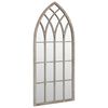 vidaXL Espelho de jardim p/ uso exterior ferro 70x30 cm cor de areia