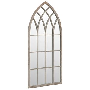 vidaXL Espelho de jardim p/ uso exterior ferro 70x30 cm cor de areia
