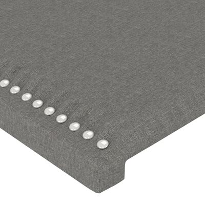 vidaXL Estrutura de cama c/ cabeceira 140x190cm tecido cinza-escuro