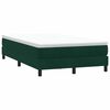 vidaXL Cama com molas/colch&atilde;o 120x220 cm veludo verde-escuro