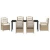vidaXL Conjunto de Jantar para Jardim 7 pcs Bege e Branco Creme