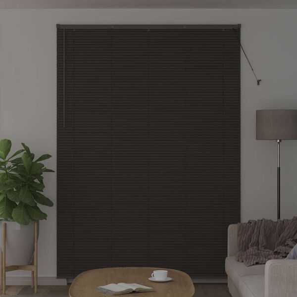 vidaXL Persianas venecianas Manual Cinza Escuro 220 x 160 cm Alum&iacute;nio