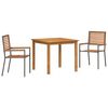 vidaXL Conjunto de Jantar para Jardim 3 unid. Cinzeto