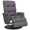 vidaXL Cadeira massagens reclin&aacute;vel c/apoio p&eacute;s couro artificial cinza