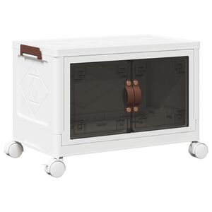 vidaXL Caixa de arruma&ccedil;&atilde;o empilh&aacute;vel com rodas 28 L 48,5x29,5x33 cm