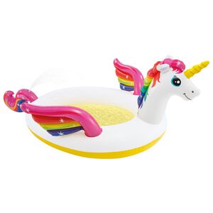 Intex Piscina unic&oacute;rnio com pulverizador 272x193x104 cm