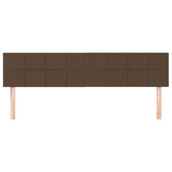 vidaXL Cabeceiras castanho-escuro 180x5x78/88 cm tecido