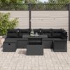 vidaXL Conjunto de Sofá de Jardim 8 pcs Preto Rattan Sintético