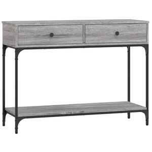 vidaXL Mesa consola 100x34,5x75cm derivados de madeira cinzento sonoma