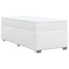 vidaXL Cama com molas/colchão 90x190 cm couro artificial branco