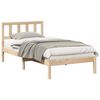 vidaXL Estrutura da Cama com cabeceira Castanho 90 x 190 cm