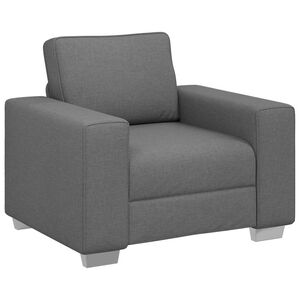 vidaXL Cadeira Sofa Cinza Escuro 100 cm tecido