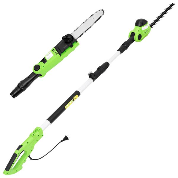 vidaXL Motosserra telescópica e corta-sebes 25/41 cm 710/550 W