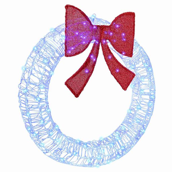 vidaXL Guirlanda com 80 LEDs Azul 92 x 9.5 x 92 cm Acr&iacute;lo