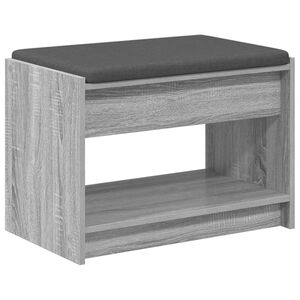 vidaXL Banco de Hall Sonoma cinza 63 x 38 x 45 cm