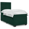 vidaXL Cama com molas/colch&atilde;o 90x190 cm veludo verde-escuro