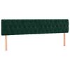 vidaXL Cama boxspring com colch&atilde;o 120x190 cm veludo verde-escuro