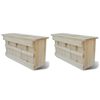 vidaXL Casas para pardais 2 pcs madeira 44x15,5x21,5 cm