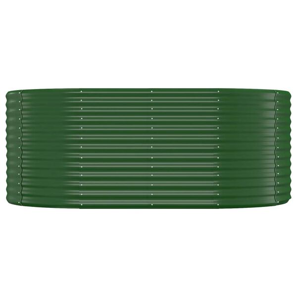 vidaXL Canteiro elevado jardim 175x100x68 cm a&ccedil;o galvanizado verde