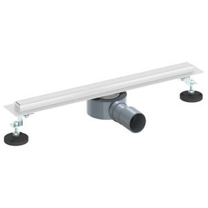 vidaXL Ralo de Chuveiro 360&deg; com Modelo Slim Prateado 50 cm