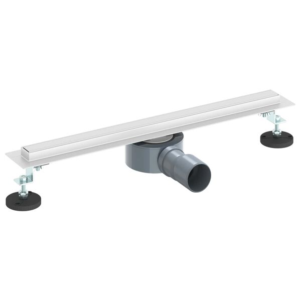 vidaXL Ralo de Chuveiro 360&deg; com Modelo Slim Prateado 50 cm