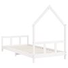 vidaXL Estrutura de cama infantil 90x200 cm pinho maciço branco