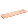 vidaXL Bancada p/ WC 180x50x(2-4) cm madeira maci&ccedil;a tratada castanho