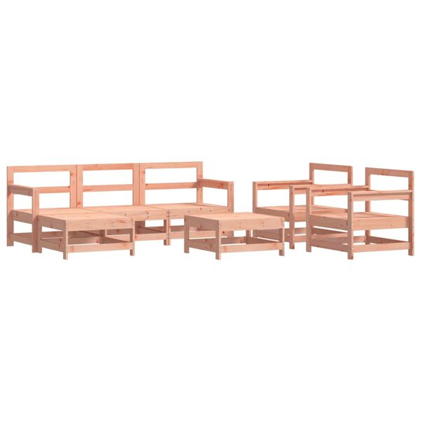 vidaXL 7 pcs conjunto lounge de jardim madeira de douglas maciça