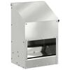 vidaXL Comedouro para galinha Prateado 21 x 16 x 33 cm A&ccedil;o Galvanizado