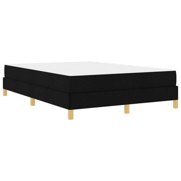 vidaXL Cama Box com colch&atilde;o Preto 160 x 200 cm tecido