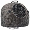 vidaXL Transportadora p/ gatos 60x45x45 cm salgueiro natural cinzento