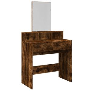 vidaXL Toucador com espelho 80x41x144,5 cm carvalho fumado