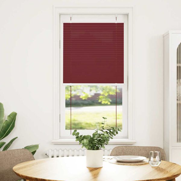 vidaXL Plissado Cego Bord&eacute;us Vermelho 55x150 cm Largura Tecido