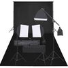 vidaXL Kit de est&uacute;dio fotogr&aacute;fico com conjunto de ilumina&ccedil;&atilde;o e fundo