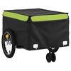vidaXL Reboque para bicicleta 45 kg ferro preto e verde