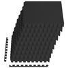 vidaXL Tapetes de ch&atilde;o 54 pcs 4,86㎡ espuma de EVA preto
