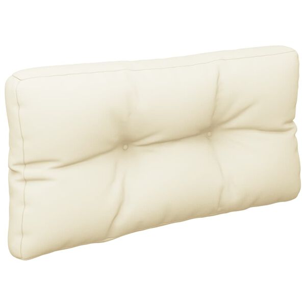 vidaXL Almofad&atilde;o para sof&aacute; de paletes 70x40x12 cm tecido cor creme
