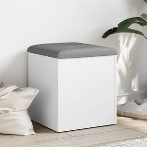 vidaXL Banco de arruma&ccedil;&atilde;o branco 42x42x45 cm madeira projetada