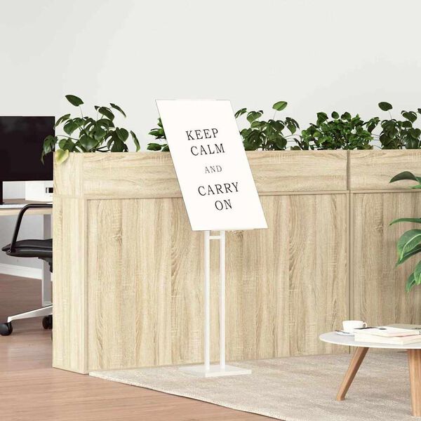 vidaXL Displays de Feira Branco 26,5 x 26,5 x 127 cm A&ccedil;o