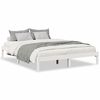 vidaXL Cama extra longa sem colch&atilde;o 160x210 cm pinho maci&ccedil;o branco