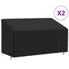 vidaXL Capas p/ bancos de 3 lugares 2 pcs 175x85x68/94 cm oxford 420D