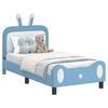 vidaXL Estrutura de Cama Infantil com Cabeceira Azul 80 x 160 cm PU