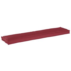 vidaXL Travesseiro de palete vermelho tinto 180 x 40 x 8 cm
