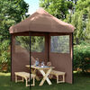 vidaXL Tenda de Festa Castanho 200 x 200 x 306 cm Tecido Oxford